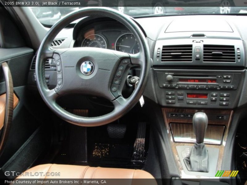 Jet Black / Terracotta 2005 BMW X3 3.0i