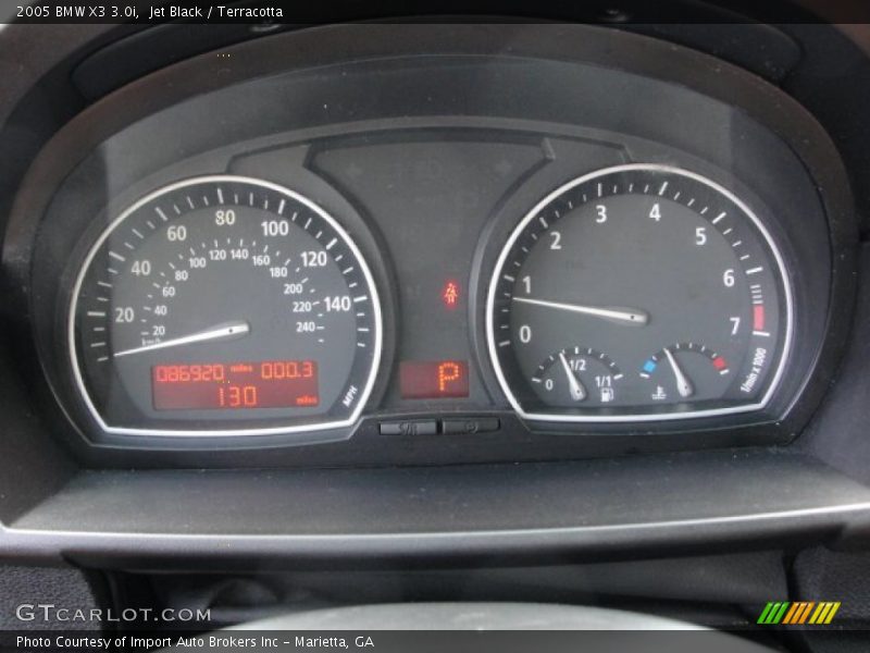 Jet Black / Terracotta 2005 BMW X3 3.0i
