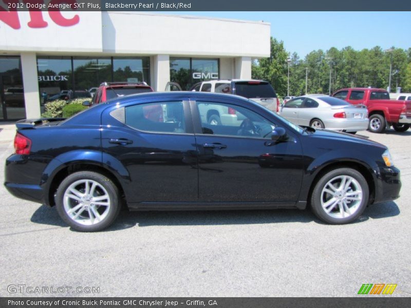 Blackberry Pearl / Black/Red 2012 Dodge Avenger SXT Plus