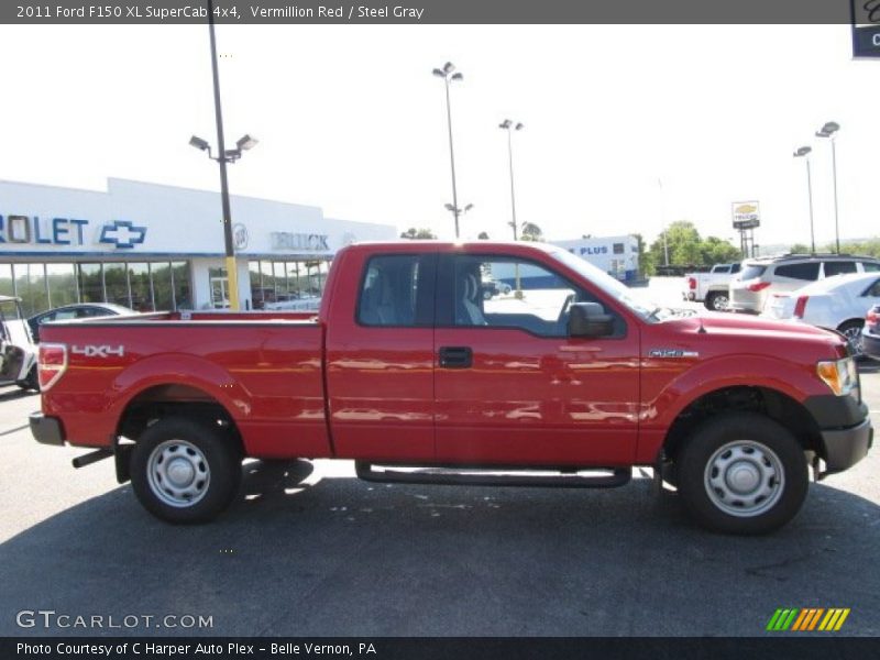 Vermillion Red / Steel Gray 2011 Ford F150 XL SuperCab 4x4