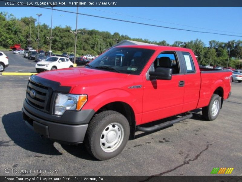 Vermillion Red / Steel Gray 2011 Ford F150 XL SuperCab 4x4