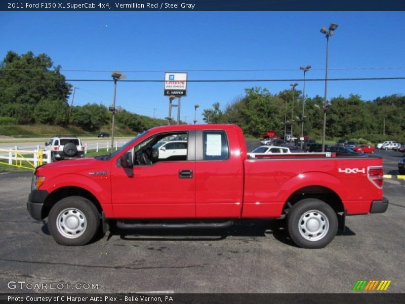 Vermillion Red / Steel Gray 2011 Ford F150 XL SuperCab 4x4