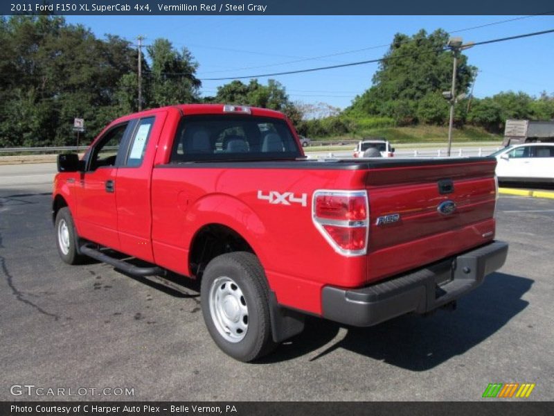 Vermillion Red / Steel Gray 2011 Ford F150 XL SuperCab 4x4