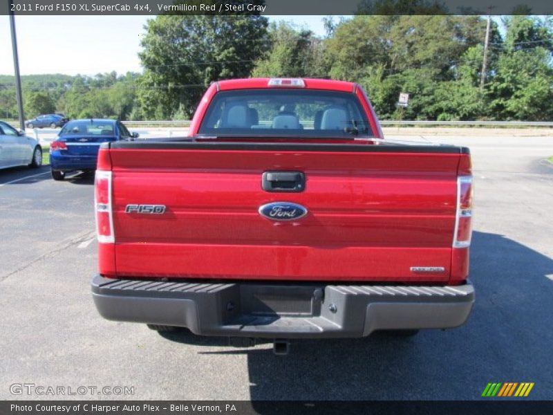 Vermillion Red / Steel Gray 2011 Ford F150 XL SuperCab 4x4