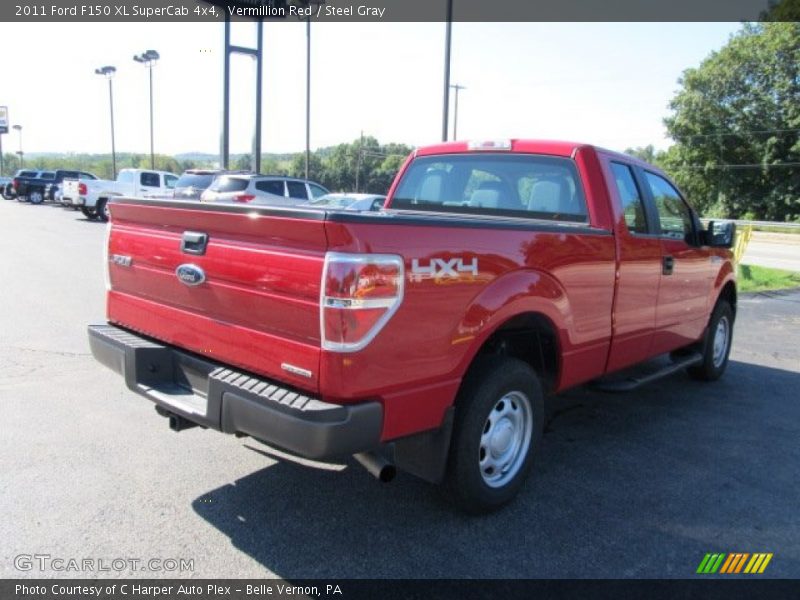 Vermillion Red / Steel Gray 2011 Ford F150 XL SuperCab 4x4