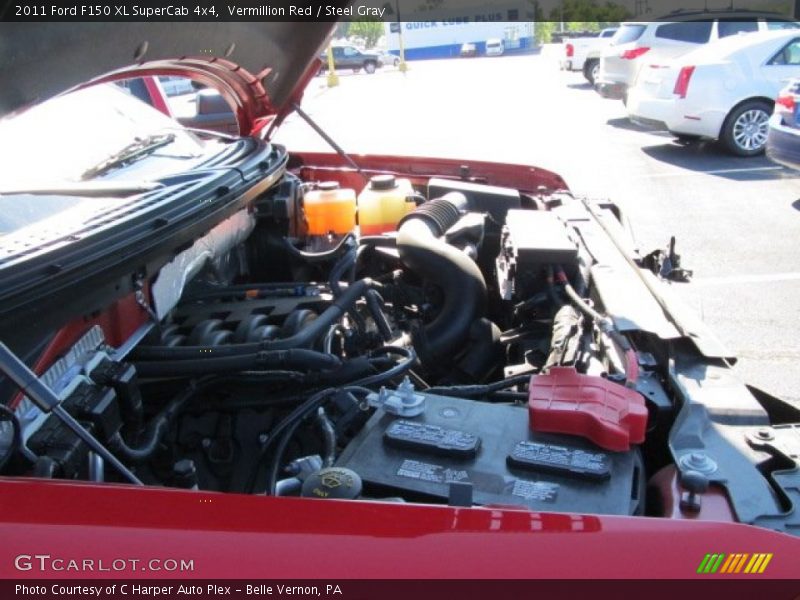 Vermillion Red / Steel Gray 2011 Ford F150 XL SuperCab 4x4