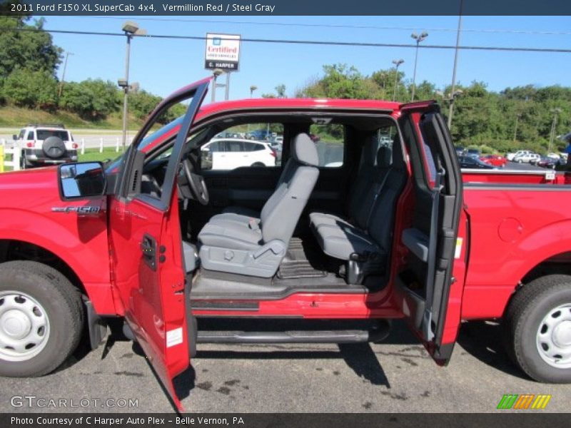 Vermillion Red / Steel Gray 2011 Ford F150 XL SuperCab 4x4