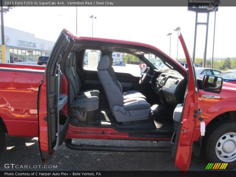 Vermillion Red / Steel Gray 2011 Ford F150 XL SuperCab 4x4