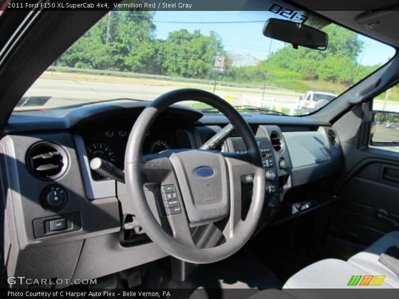 Vermillion Red / Steel Gray 2011 Ford F150 XL SuperCab 4x4
