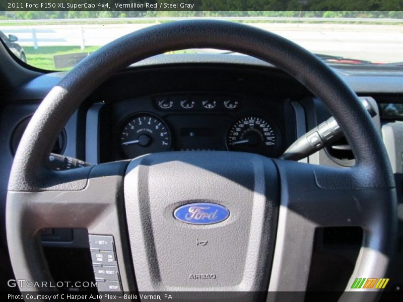 Vermillion Red / Steel Gray 2011 Ford F150 XL SuperCab 4x4