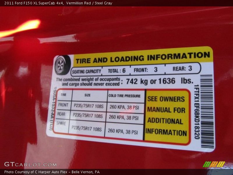 Vermillion Red / Steel Gray 2011 Ford F150 XL SuperCab 4x4