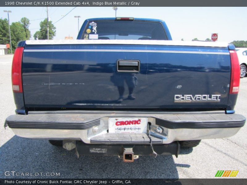 Indigo Blue Metallic / Gray 1998 Chevrolet C/K K1500 Extended Cab 4x4