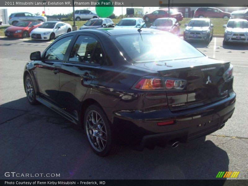 Phantom Black Pearl / Black 2011 Mitsubishi Lancer Evolution MR