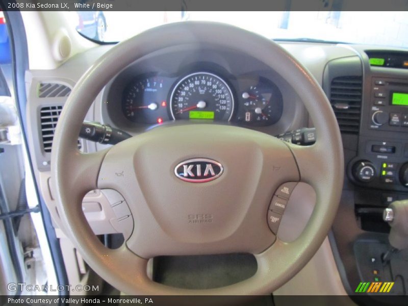 White / Beige 2008 Kia Sedona LX