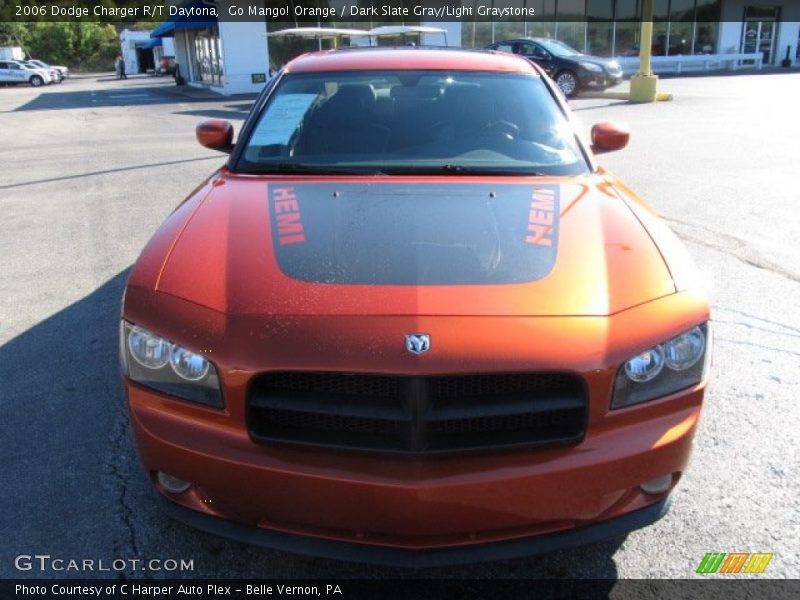Go Mango! Orange / Dark Slate Gray/Light Graystone 2006 Dodge Charger R/T Daytona