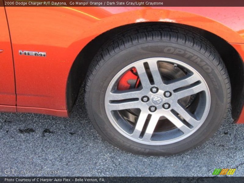 Go Mango! Orange / Dark Slate Gray/Light Graystone 2006 Dodge Charger R/T Daytona