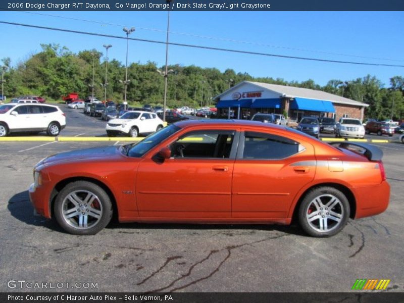 Go Mango! Orange / Dark Slate Gray/Light Graystone 2006 Dodge Charger R/T Daytona