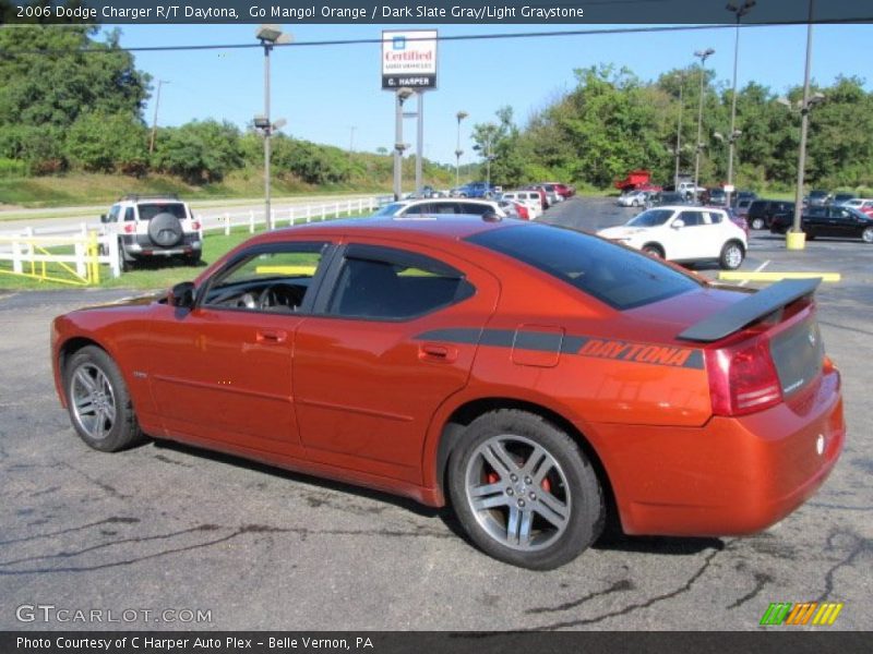 Go Mango! Orange / Dark Slate Gray/Light Graystone 2006 Dodge Charger R/T Daytona