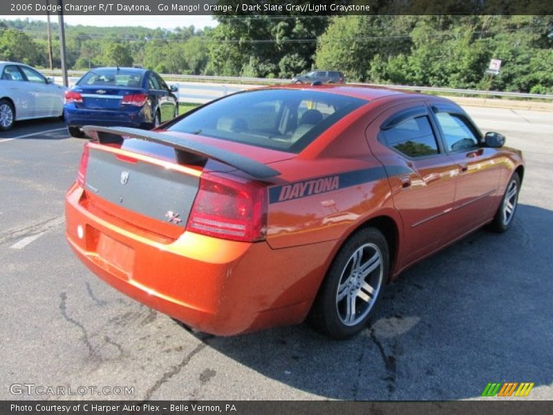 Go Mango! Orange / Dark Slate Gray/Light Graystone 2006 Dodge Charger R/T Daytona