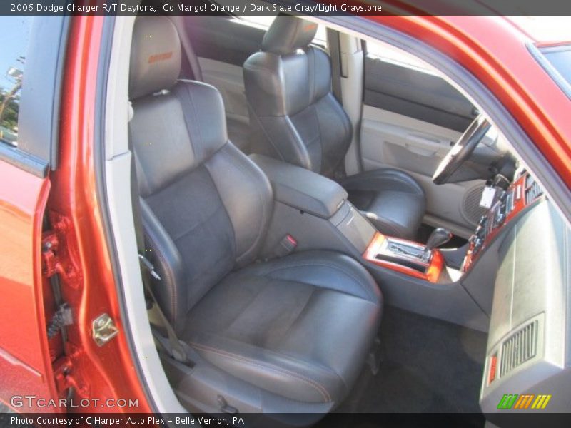 Go Mango! Orange / Dark Slate Gray/Light Graystone 2006 Dodge Charger R/T Daytona