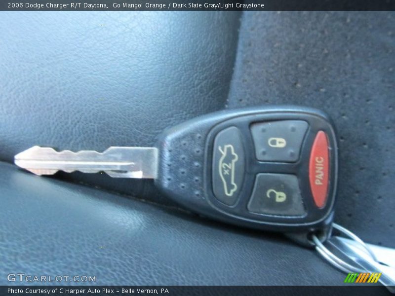 Go Mango! Orange / Dark Slate Gray/Light Graystone 2006 Dodge Charger R/T Daytona
