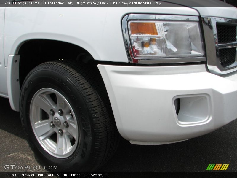 Bright White / Dark Slate Gray/Medium Slate Gray 2008 Dodge Dakota SLT Extended Cab