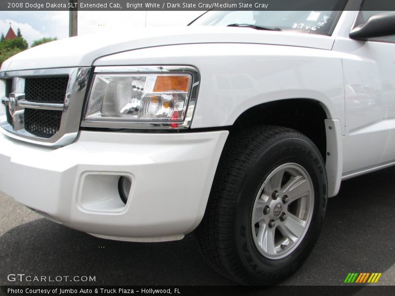 Bright White / Dark Slate Gray/Medium Slate Gray 2008 Dodge Dakota SLT Extended Cab