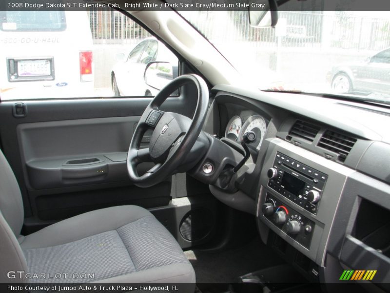 Bright White / Dark Slate Gray/Medium Slate Gray 2008 Dodge Dakota SLT Extended Cab