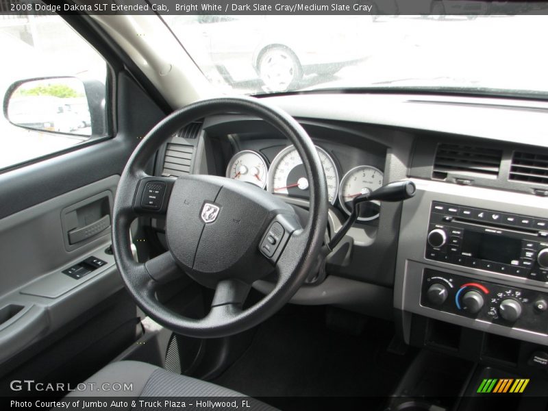 Bright White / Dark Slate Gray/Medium Slate Gray 2008 Dodge Dakota SLT Extended Cab