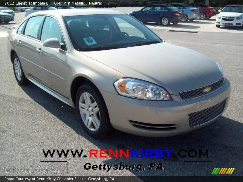 Gold Mist Metallic / Neutral 2012 Chevrolet Impala LT