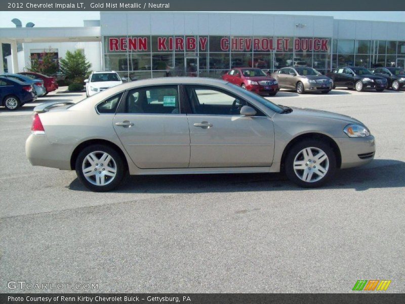 Gold Mist Metallic / Neutral 2012 Chevrolet Impala LT