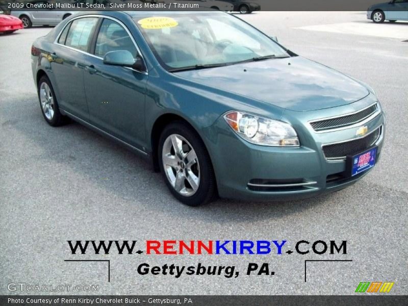 Silver Moss Metallic / Titanium 2009 Chevrolet Malibu LT Sedan