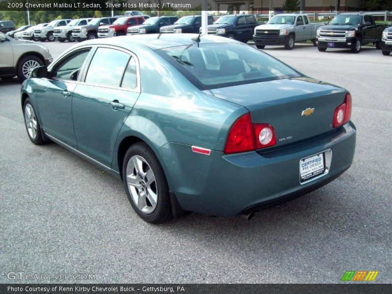 Silver Moss Metallic / Titanium 2009 Chevrolet Malibu LT Sedan