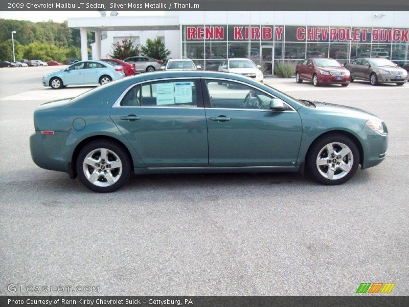 Silver Moss Metallic / Titanium 2009 Chevrolet Malibu LT Sedan