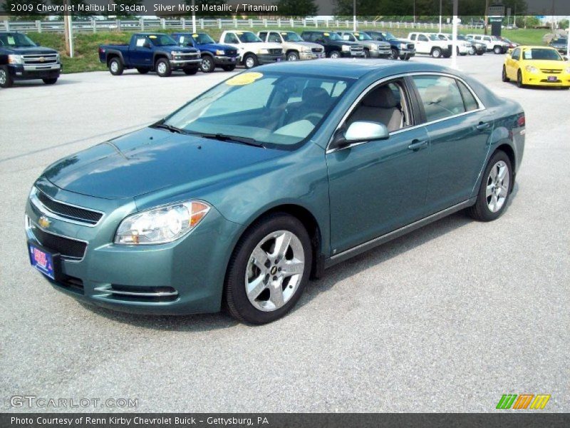 Silver Moss Metallic / Titanium 2009 Chevrolet Malibu LT Sedan