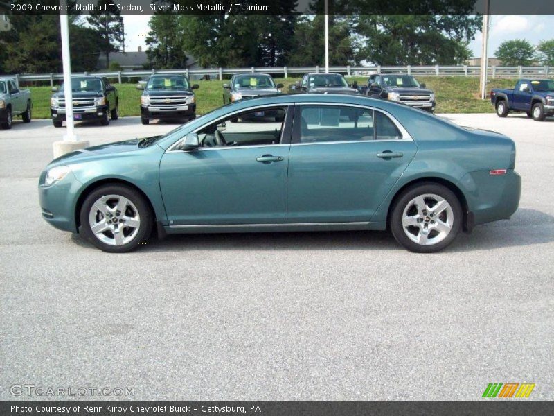 Silver Moss Metallic / Titanium 2009 Chevrolet Malibu LT Sedan