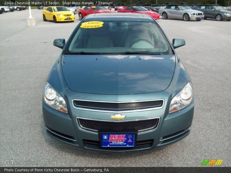 Silver Moss Metallic / Titanium 2009 Chevrolet Malibu LT Sedan