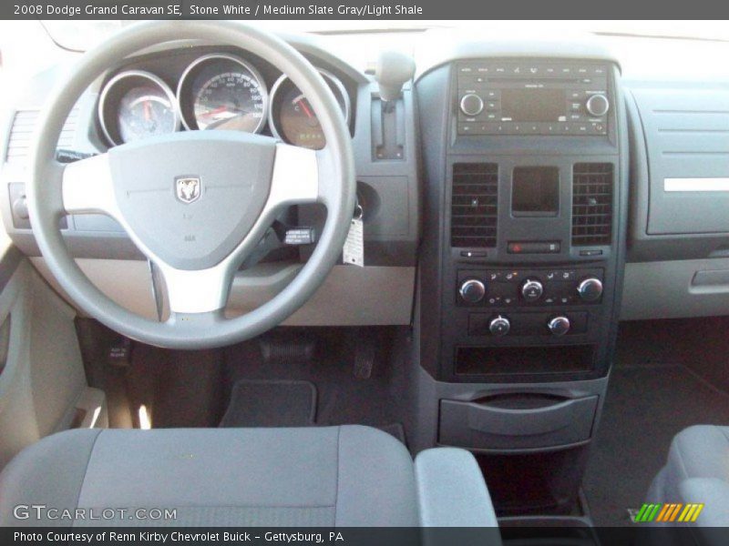 Stone White / Medium Slate Gray/Light Shale 2008 Dodge Grand Caravan SE