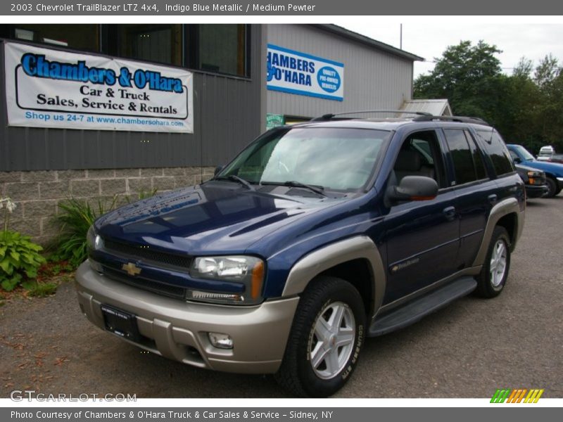 Indigo Blue Metallic / Medium Pewter 2003 Chevrolet TrailBlazer LTZ 4x4