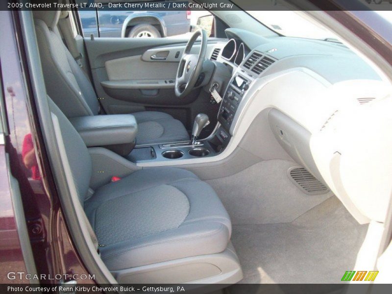 Dark Cherry Metallic / Dark Gray/Light Gray 2009 Chevrolet Traverse LT AWD
