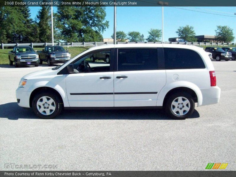 Stone White / Medium Slate Gray/Light Shale 2008 Dodge Grand Caravan SE