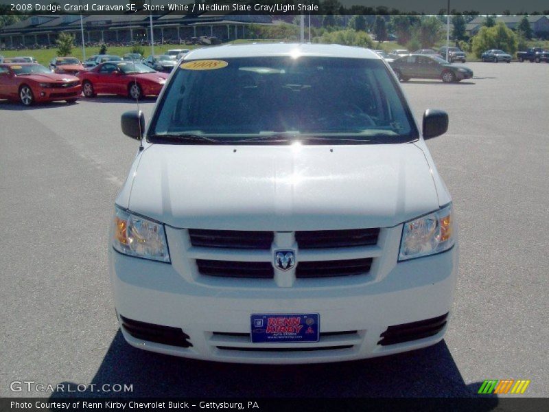Stone White / Medium Slate Gray/Light Shale 2008 Dodge Grand Caravan SE