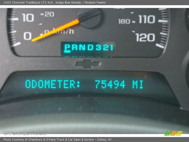 Indigo Blue Metallic / Medium Pewter 2003 Chevrolet TrailBlazer LTZ 4x4