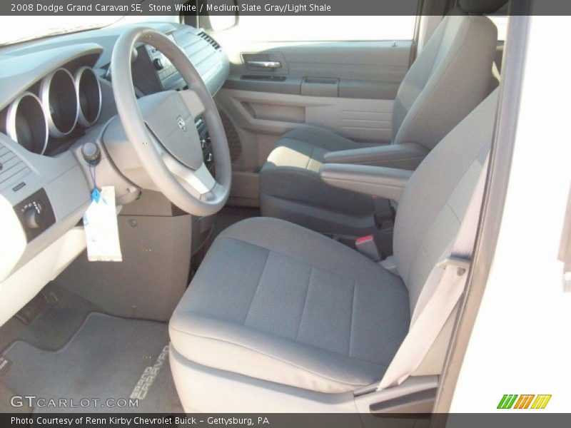 Stone White / Medium Slate Gray/Light Shale 2008 Dodge Grand Caravan SE