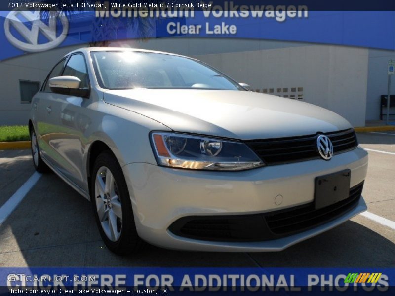 White Gold Metallic / Cornsilk Beige 2012 Volkswagen Jetta TDI Sedan