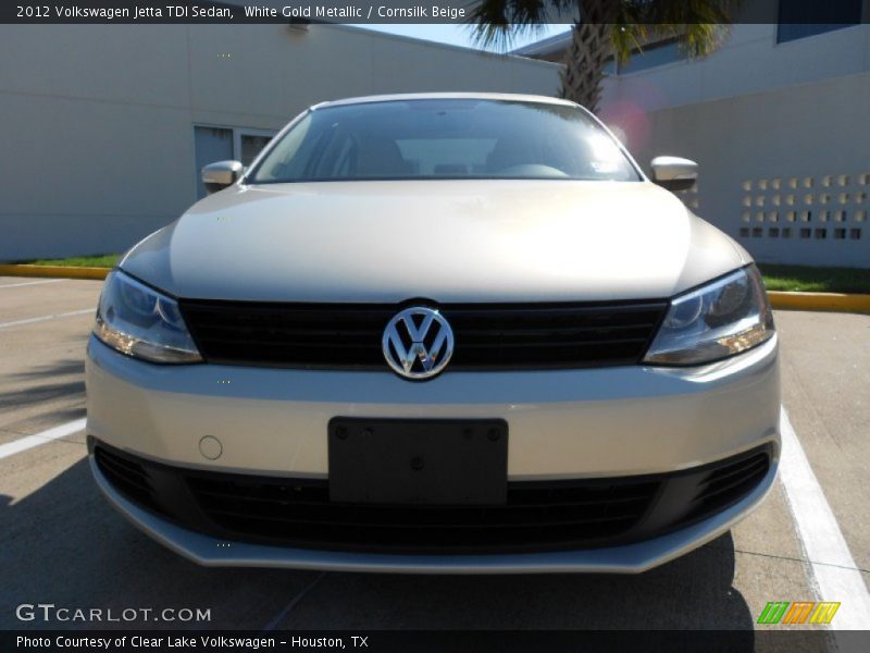 White Gold Metallic / Cornsilk Beige 2012 Volkswagen Jetta TDI Sedan