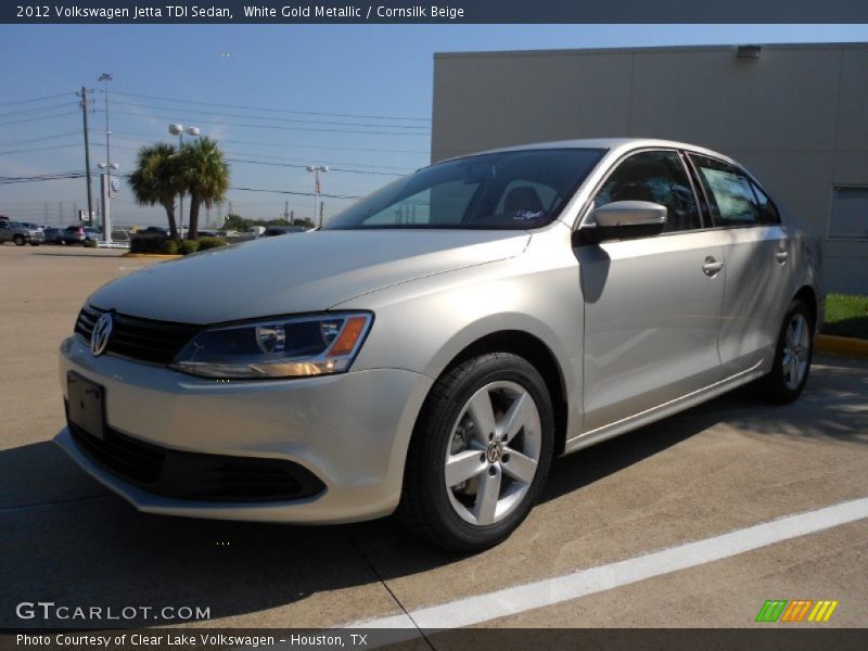 White Gold Metallic / Cornsilk Beige 2012 Volkswagen Jetta TDI Sedan