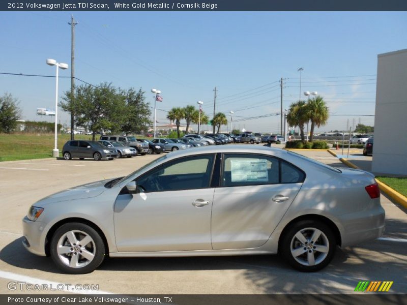White Gold Metallic / Cornsilk Beige 2012 Volkswagen Jetta TDI Sedan