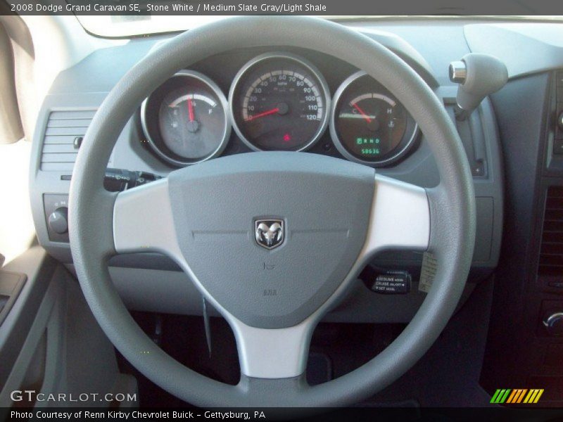 Stone White / Medium Slate Gray/Light Shale 2008 Dodge Grand Caravan SE