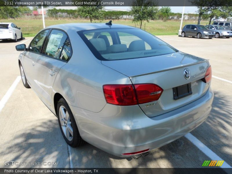 White Gold Metallic / Cornsilk Beige 2012 Volkswagen Jetta TDI Sedan